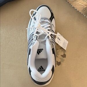 Adidas Kids White and Black Mesh Sneakers